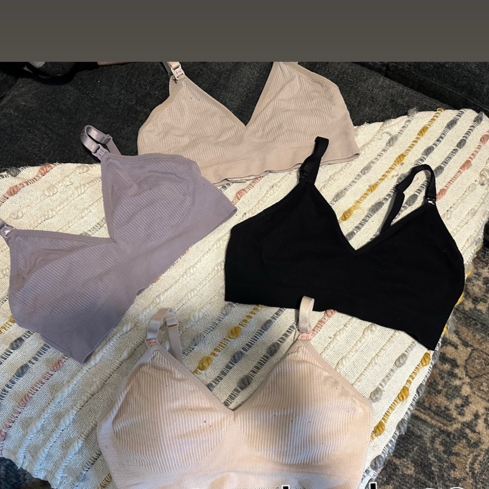 Amazon Women's Bra Set - Black, Cream, Tan